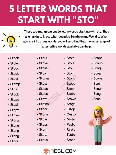 words start sto|5 Letter Words Starting with STO